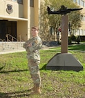 An Airman posing.