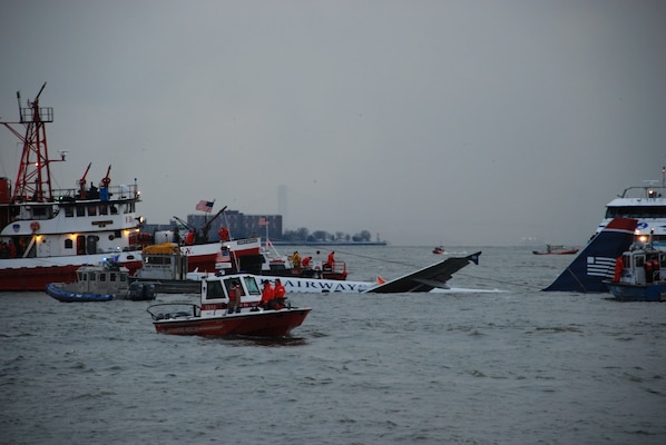 U.S. Airways Flight 1549 crashed into the Hudson River