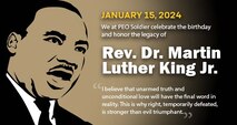 We at PEO Soldier celebrate the birthday and honor the legacy of Dr. Martin Luther King Jr.