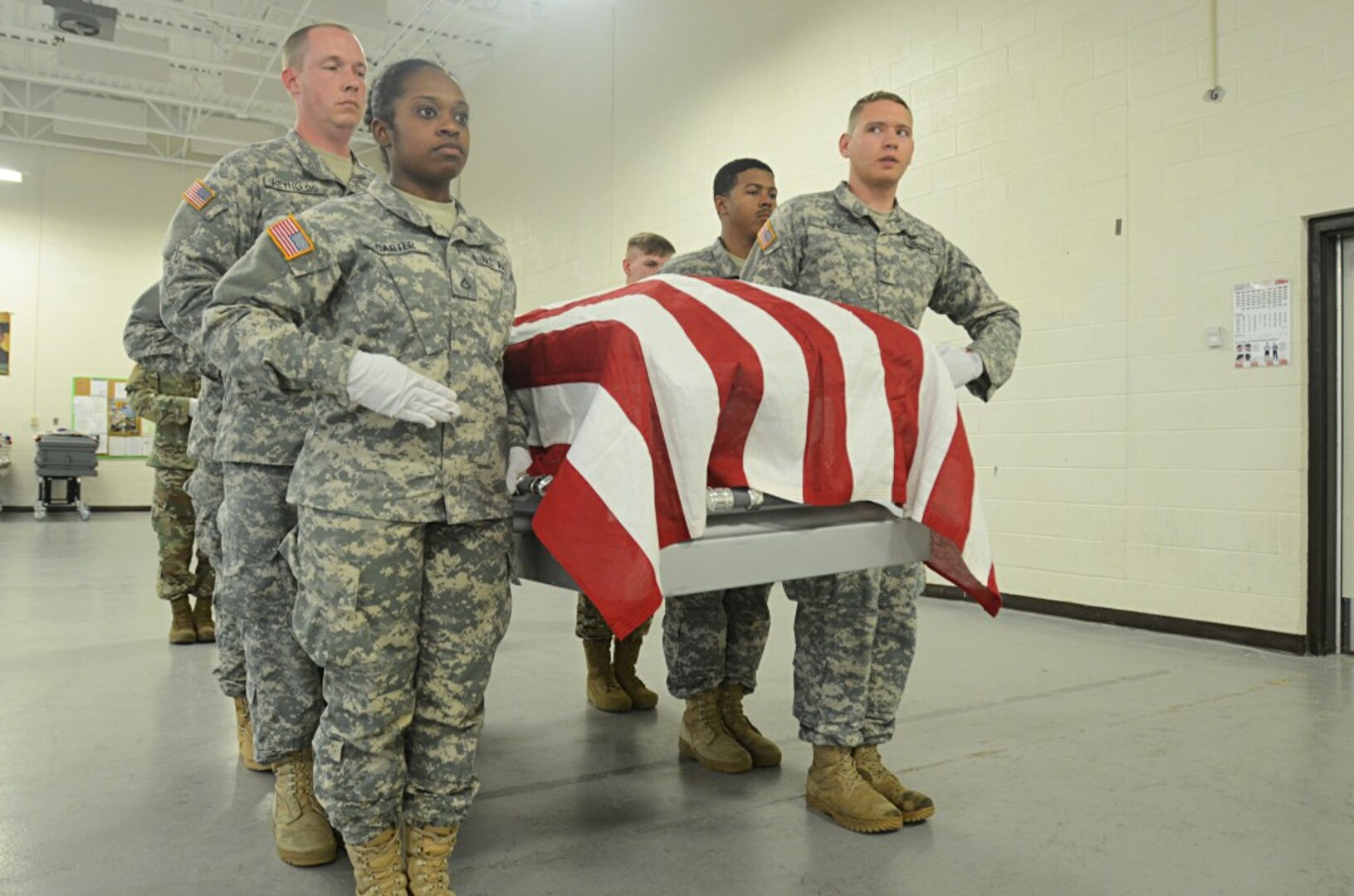 Virginia Guard Soldiers train for Military Funeral Honors duty
