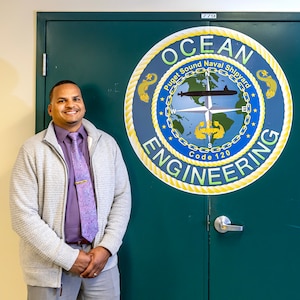 Jeremy McCrimmon recently took over as department head for Code 120, Ocean Engineering, at Puget Sound Naval Shipyard & Intermediate Maintenance Facility in Bremerton, Washington. Before that, he was the division manager for Code 130, Quality Assurance Department. (U.S. Navy photo by Jeb Fach)