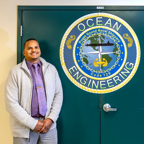 Jeremy McCrimmon recently took over as department head for Code 120, Ocean Engineering, at Puget Sound Naval Shipyard & Intermediate Maintenance Facility in Bremerton, Washington. Before that, he was the division manager for Code 130, Quality Assurance Department. (U.S. Navy photo by Jeb Fach)