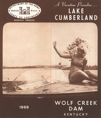 This is the cover of a Lake Cumberland pamphlet from 1969 titled “A Vacation Paradise.” Visitors back in those days got where they were going by following the signs. It’s still that way today. U.S. Army Corps of Engineers Nashville District staff at Lake Cumberland have been working in the fall and winter months updating and installing signs and buoys that are useful to boaters when navigating on the lake. (USACE Graphic)