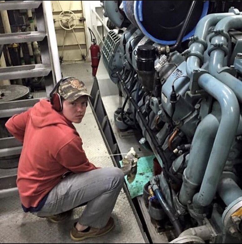 Man works on vessel