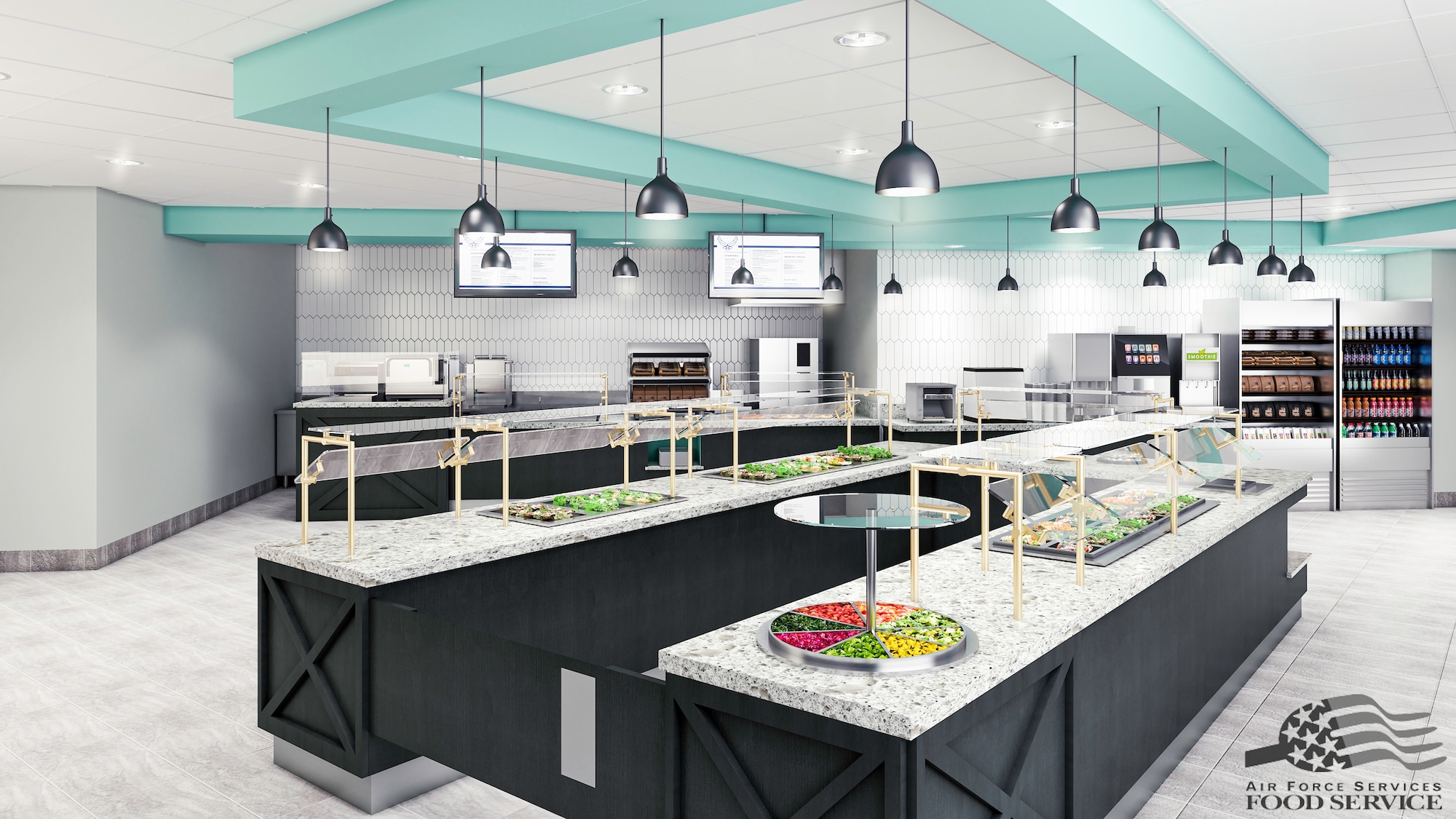 Artist rendering of the Food 2.0 renovations to the Ronald L. King Dining Facility.