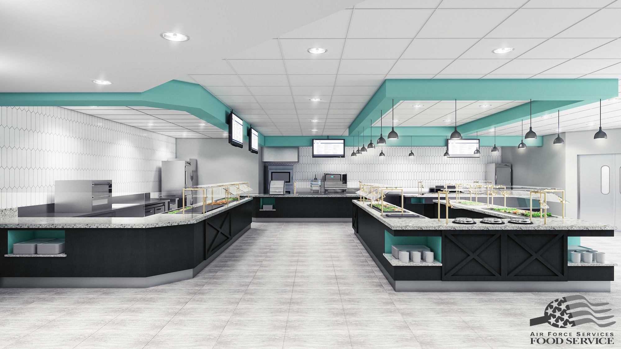 Artist rendering of the Food 2.0 renovations to the Ronald L. King Dining Facility.