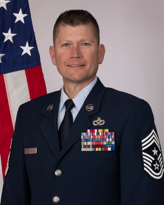 Chief Master Sgt. Richard Gordon, command chief master sergeant of the 127th Wing, Selfridge Air National Guard Base, Michigan, Apr. 17, 2020.