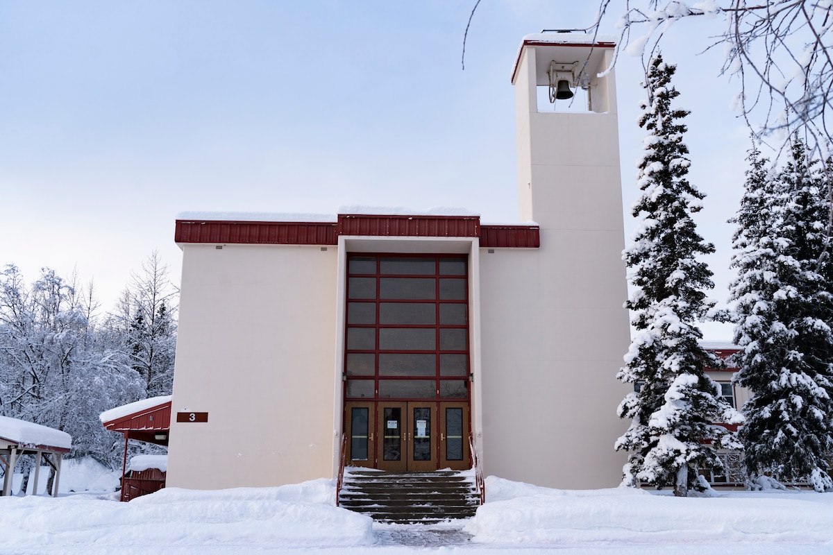 The Arctic Warrior Chapel is undergoing renovations due to deterioration caused by the harsh Alaska environment. Renovations began this past October and are set to be completed this month.
