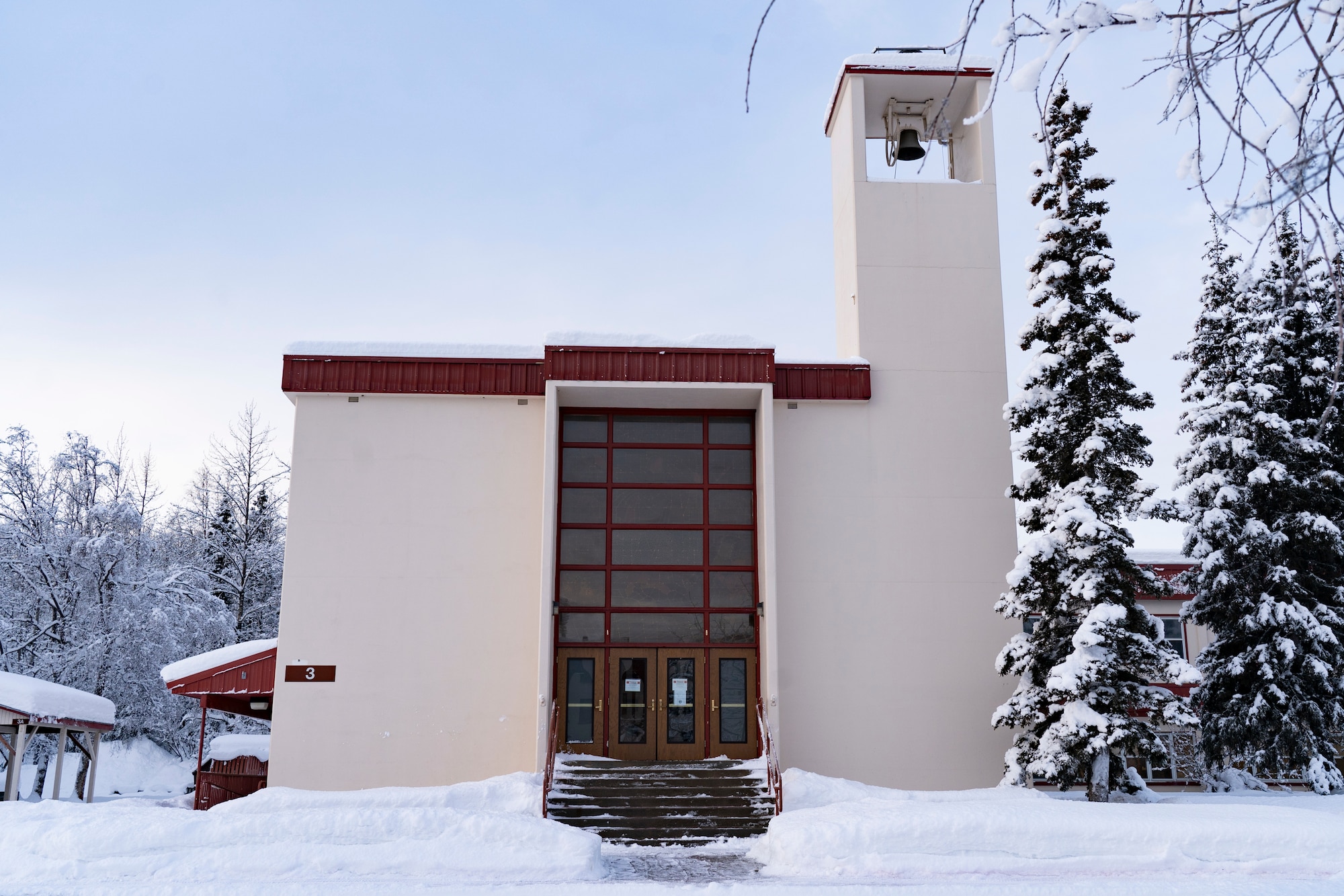 The Arctic Warrior Chapel is undergoing renovations due to deterioration caused by the harsh Alaska environment. Renovations began this past October and are set to be completed this month.