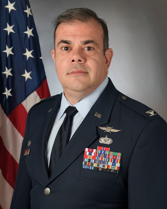 U.S. Air Force Col. Juan Garcia, commander, 156th Operations Group, Muñiz Air National Guard Base, Carolina, Puerto Rico, Jan. 16, 2024. (U.S. Air National Guard photo by Tech. Sgt. Josue Rivera)