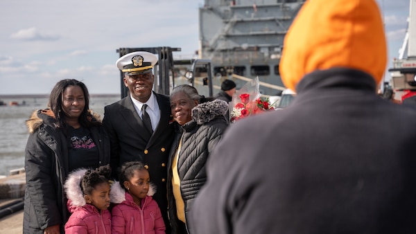 Normandy, part of the Gerald R. Ford Carrier Strike Group, was deployed to the U.S. Naval Forces Europe area of operations, employed by U.S. 6th Fleet to defend U.S., allied and partner interests.