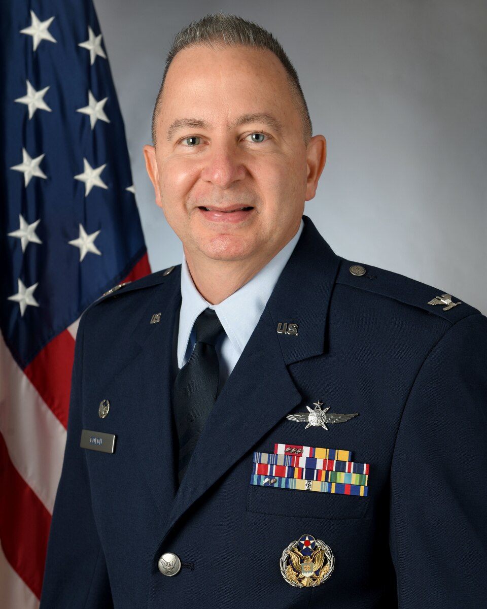 U.S. Air Force Col. Ruben Colon, commander, 156th Mission Support Group, Muñiz Air National Guard Base, Carolina, Puerto Rico, Feb. 16, 2023. (U.S. Air National Guard photo by Master Sgt. Rafael D. Rosa)