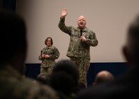 Chief of Naval Operations (CNO) Adm. Lisa Franchetti and Master Chief Petty Officer of the Navy (MCPON) James Honea traveled to Naples, Italy to visit facilities and meet with Sailors and civilians in the region, Jan. 22, 2024