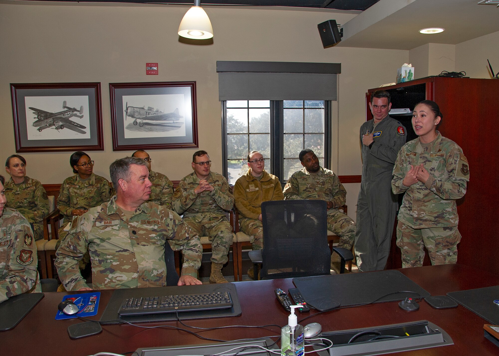 CMSgt. Villarreal thanks 340th FTG personnel