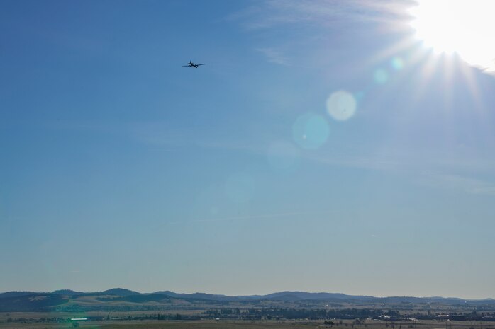 A U.S. Air Force U-2 Dragon Lady from the 99th Reconnaissance Squadron flies over Beale Air Force Base, California, Jan. 11, 2024.