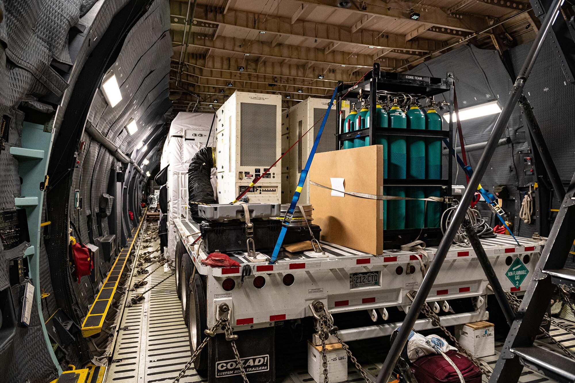 A satellite inside a C-5