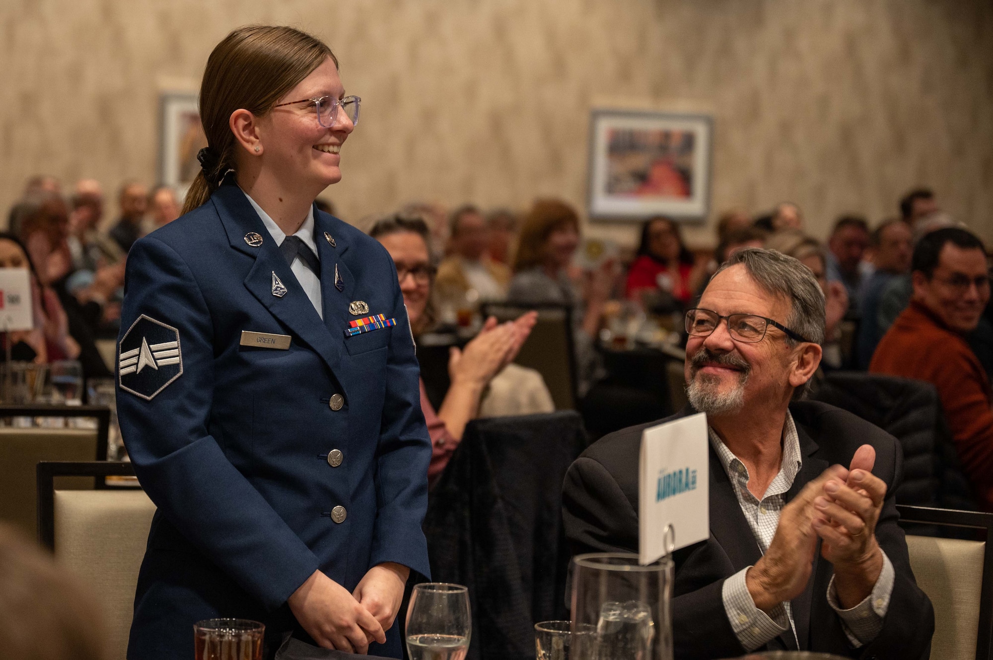 Guardian is recognized during ceremony