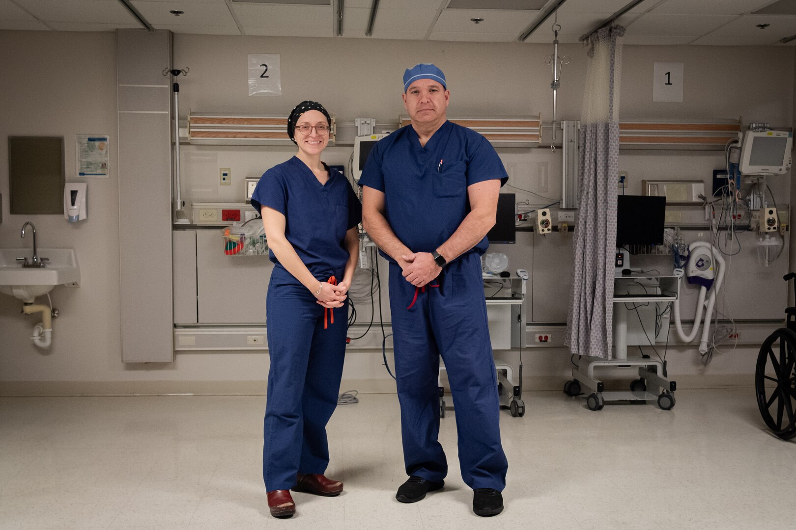 Naval Health Clinic Cherry Point honors and celebrates the service of the Certified Registered Nurse Anesthetists serving aboard Naval Health Clinic Cherry Point during National CRNA Week.  

Lt. Cmdrs. Erika Papenfuss, left, and Craig Wilkins serve aboard the clinic in our Ambulatory Procedures Unit.