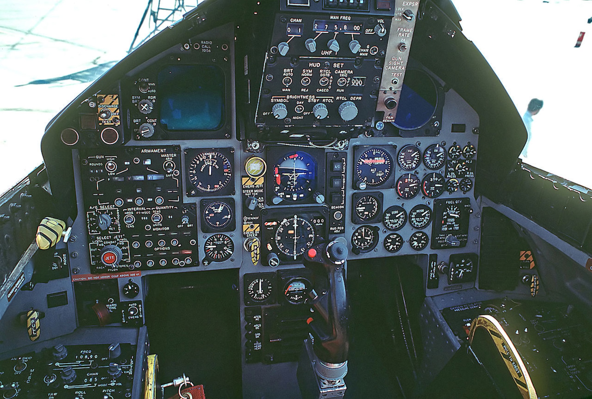 McDonnell Douglas F-15 Streak Eagle historic cockpit photo.