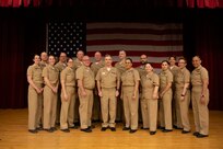 240119-N-KC192-1033 PORTSMOUTH, Va. (Jan. 19, 2024) Master Chief Hospital Corpsman Jeffrey Tabor, the senior enlisted leader assigned to Naval Medical Forces Atlantic (NMFL) Reserve Component, and reserve senior enlisted leaders from the NMFL region post for a photo during an annual reserve leadership synch on board NSA Hampton Roads - Portsmouth Annex, Jan. 19, 2024. The synch included training and mentorship opportunities for prospective commanding and executive officers along with their senior enlisted leaders across the region and to ensure alignment on future and current efforts are maintained. (U.S. Navy photo by Mass Communication Specialist 2nd Class Levi Decker)
