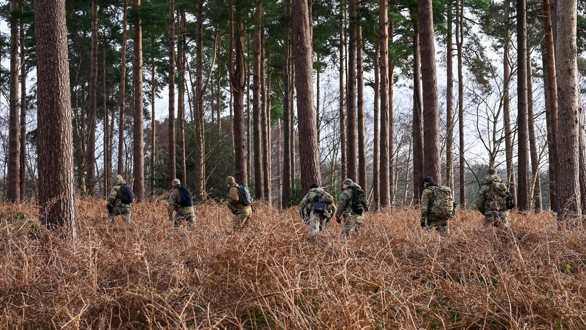 Airmen applied evasion movements and survival techniques to regroup with their team at their target destination.