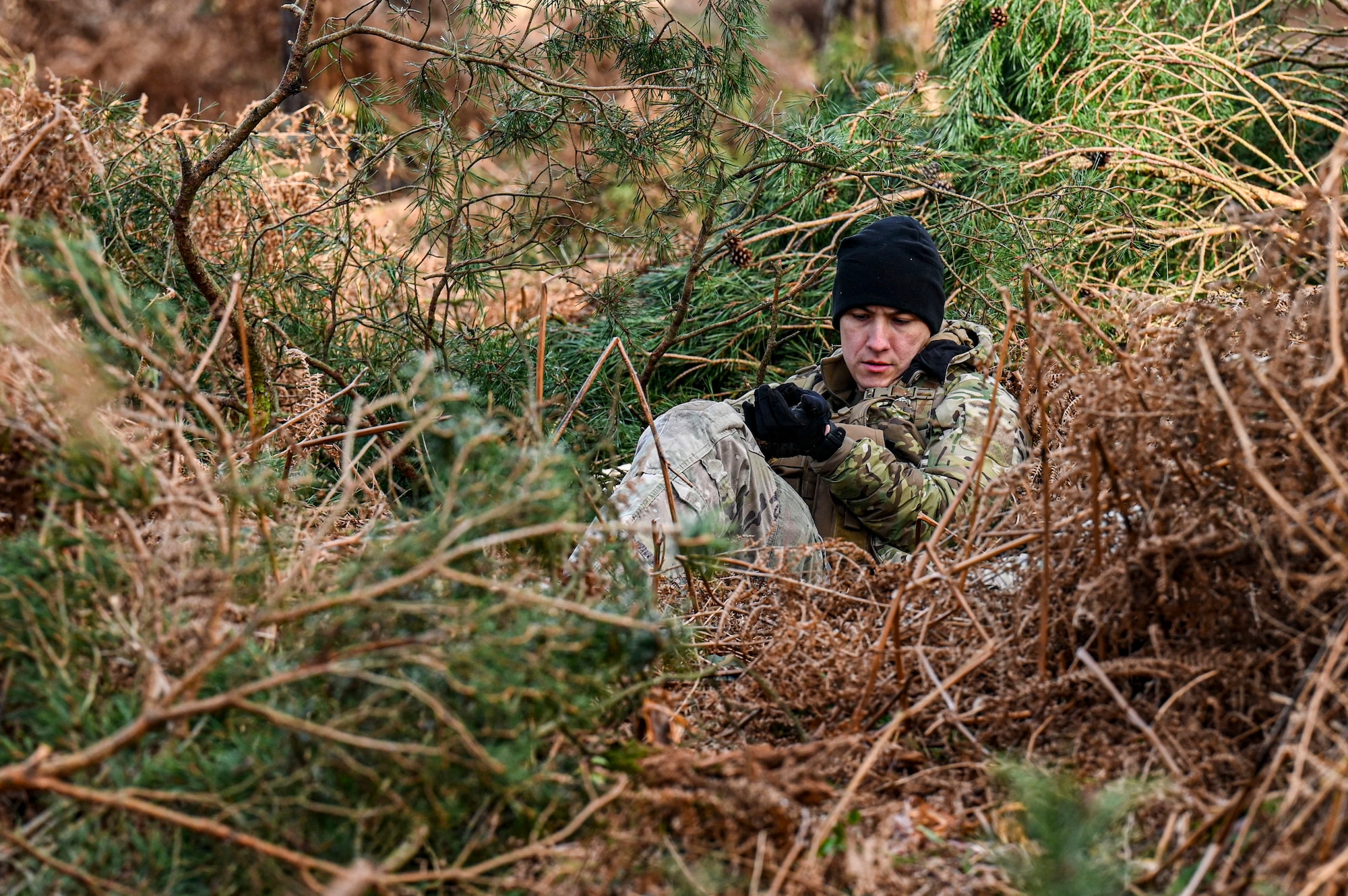 Airmen assigned to the 352nd SOW applied evasion movements and survival techniques to conceal their location and avoid capture from potential adversaries.