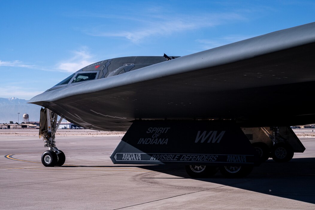 A B-2 Spirit taxis out for an exercise