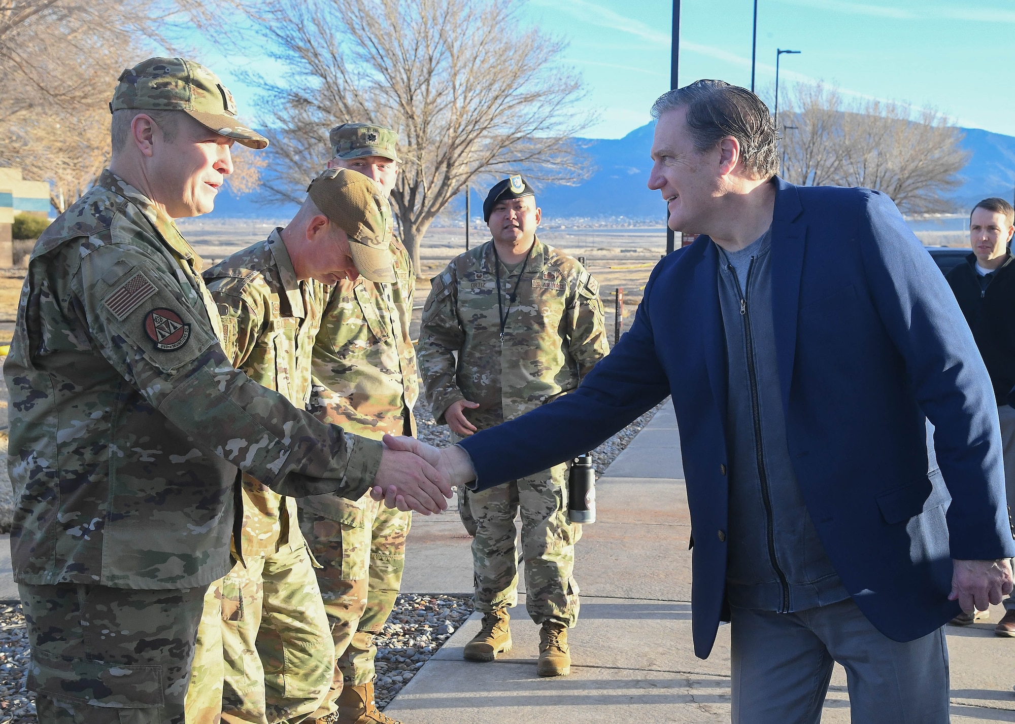 Two men shaking hands