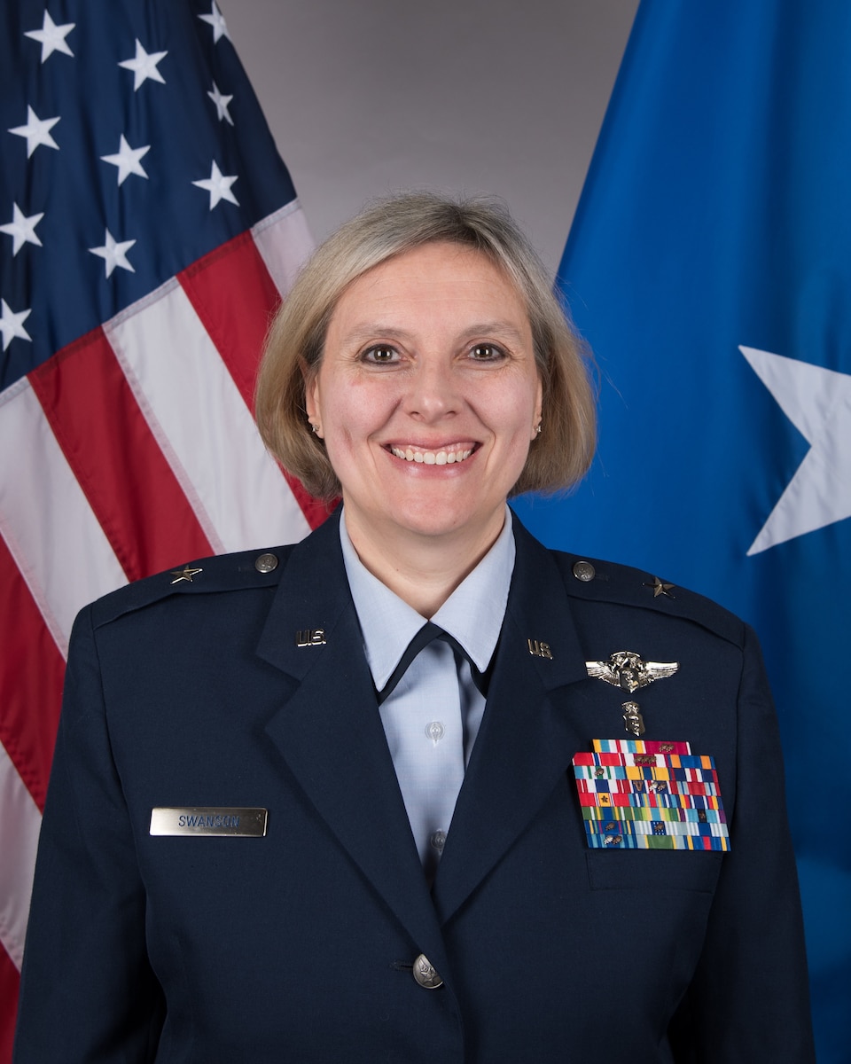 This is the official portrait of Brig. Gen. (Dr.) Leigh A. Swanson.