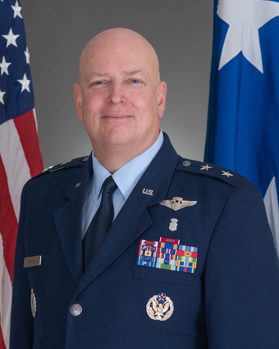 This is the official portrait of Maj. Gen. (Dr.) Thomas "Tom" W. Harrell.