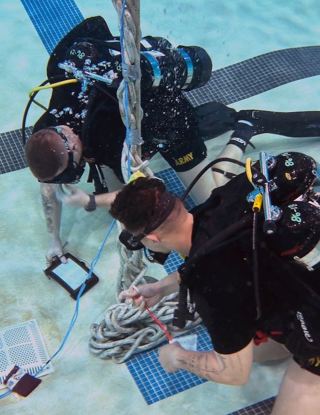 Army engineer divers with engineer dive detachments assigned to the 20th Engineer Brigade participated in the “1st Annual U.S. Army Best Dive Team Competition” at Fort Eustis, Jan. 8-12.