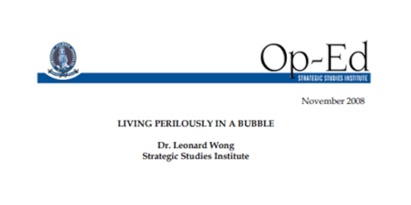 Cover for Living Perilously in a Bubble
