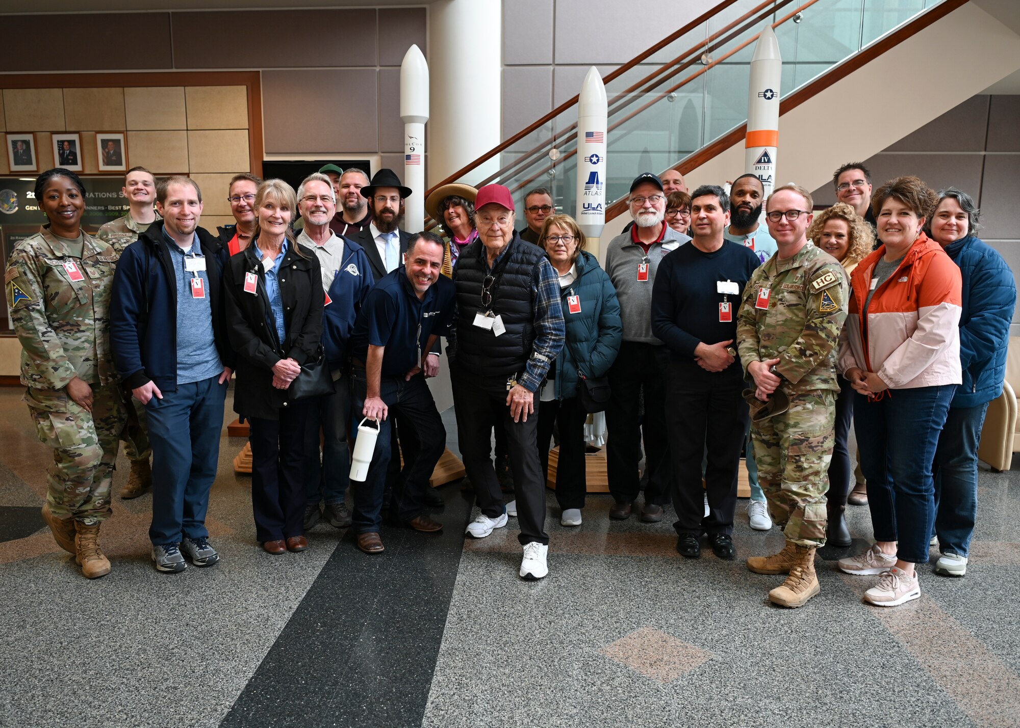 Group photo from Clergy Day tour at Vandenberg.