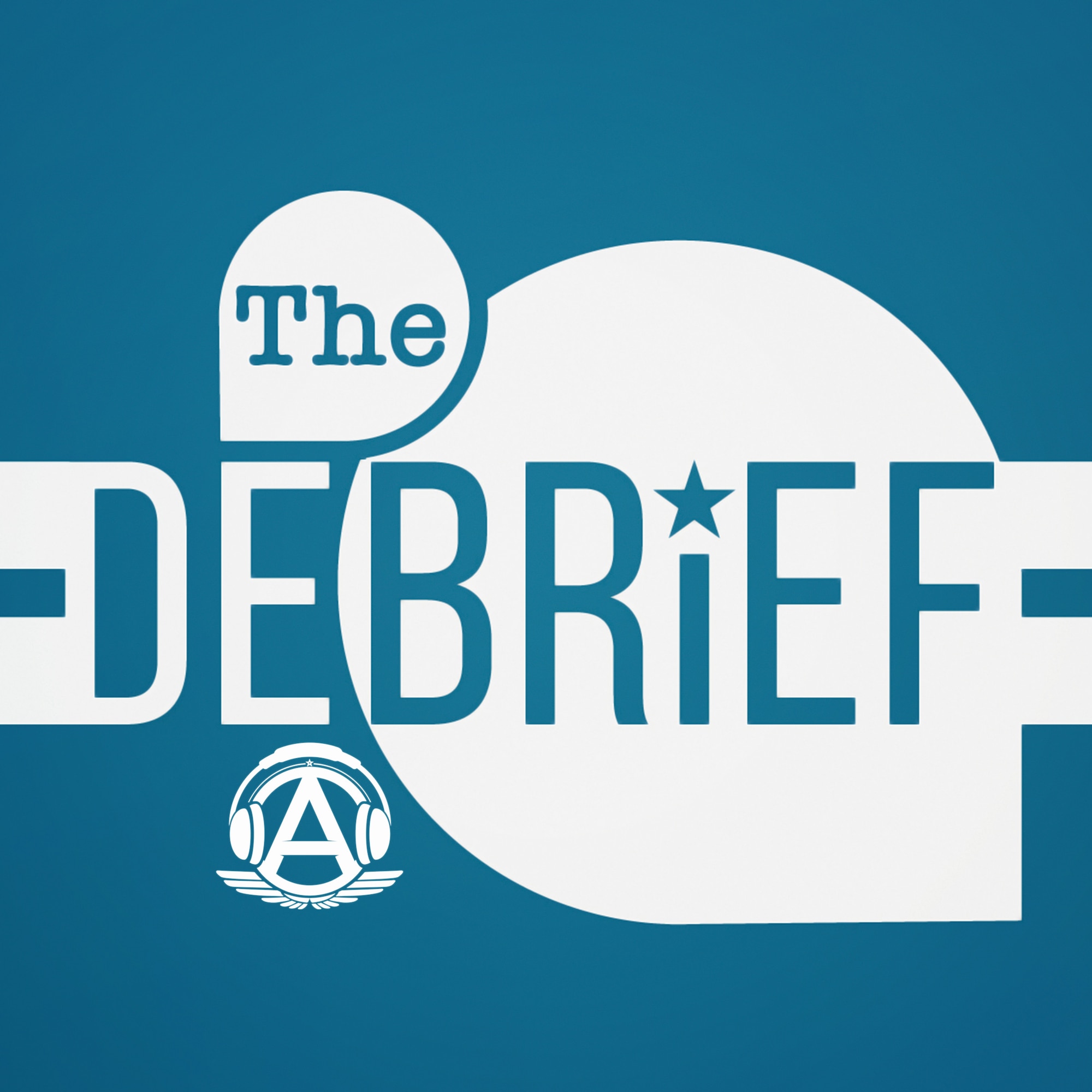 Logo for The Debrief Podcast by Airman Magazine