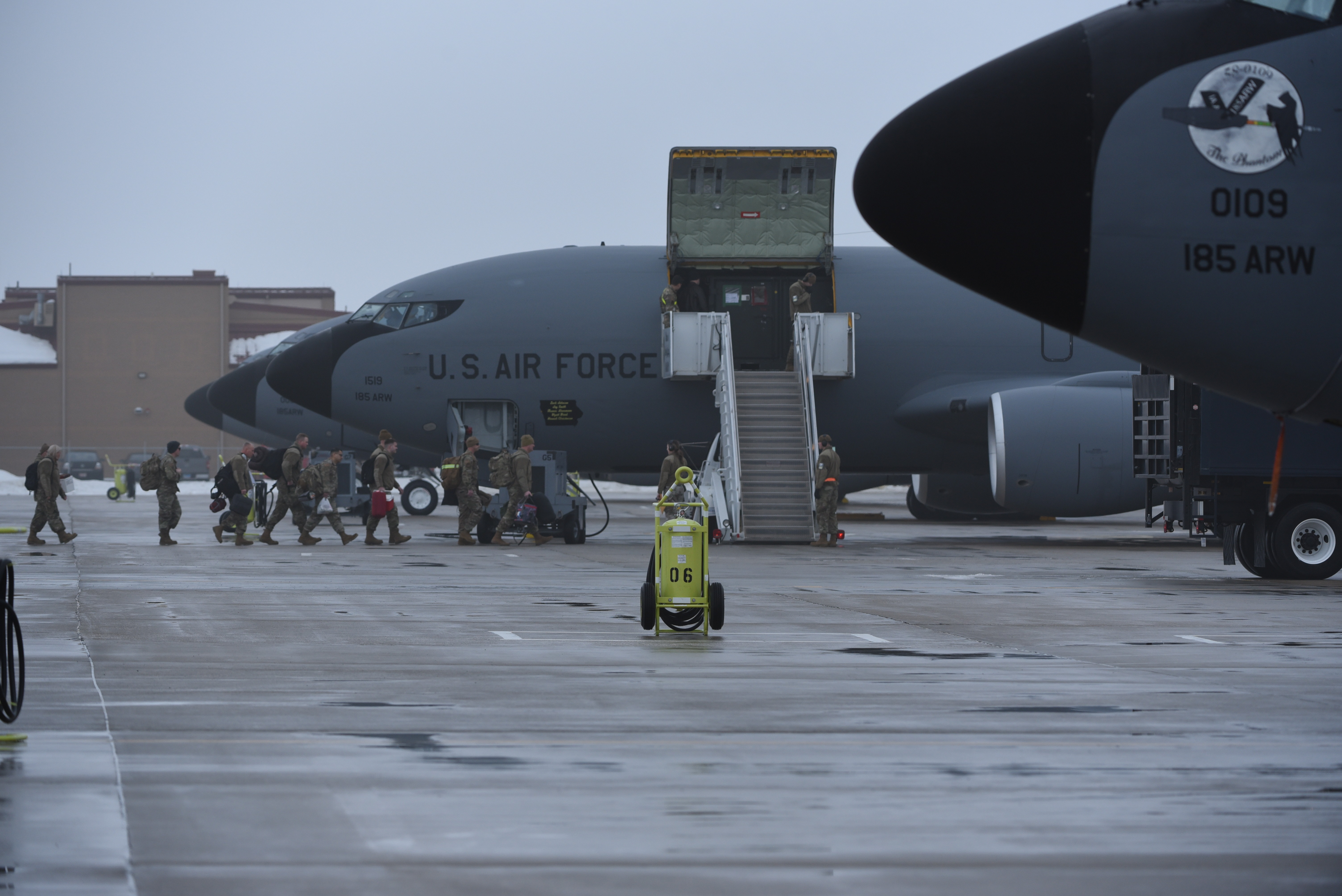 Iowa Air Guard's 185th Air Refueling Wing departs for Guam