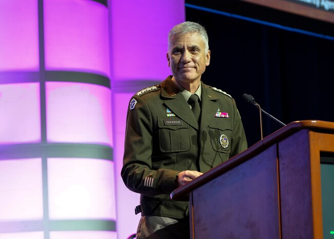 Throughout General Nakasone’s tenure, he understood the value of partnerships with allies, private industry, academia, and interagency partners to defend the Nation and #OWNTHEDOMAIN of cyberspace, engaging them on a regular basis (Photo by USCYBERCOM Public Affairs Office)