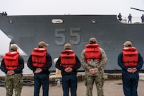Leyte Gulf will operate with regional partners to strengthen maritime partnerships, enhance U.S. maritime posture and counter threats such as illicit drug trafficking.