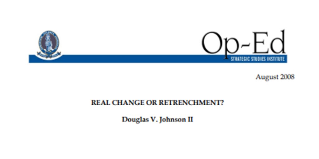 Cover for Real Change or Retrenchment?