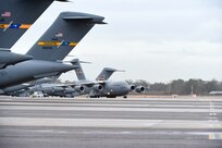 A photo of an aircraft taxiing.