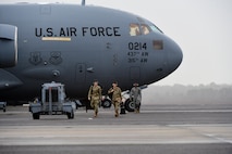 A photo of Airmen on the flightline.