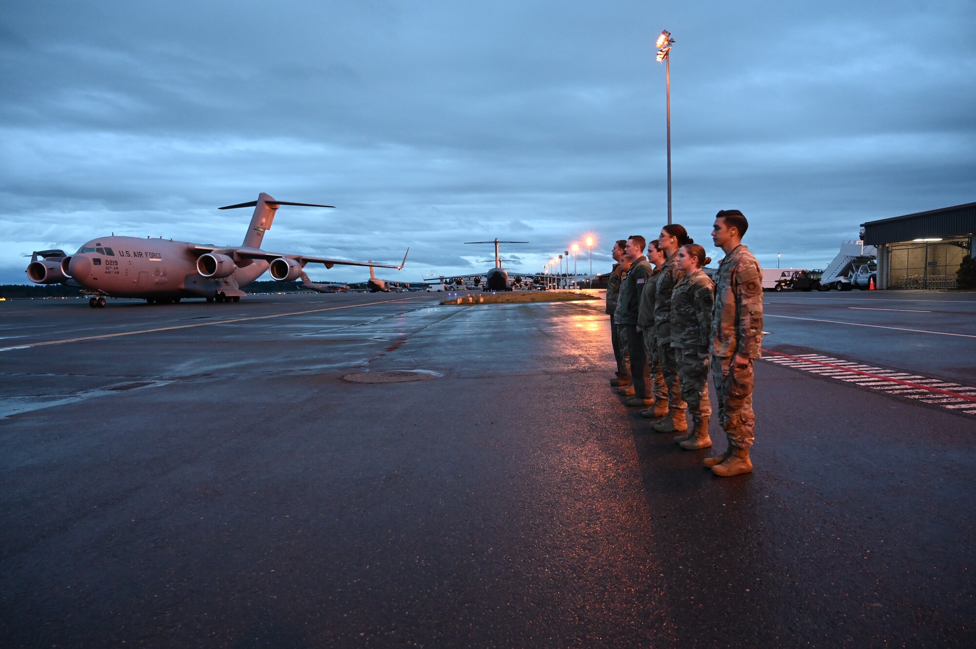 The 62d Airlift Wing opened its doors to the Red-Tailed Hawks Flying Club during an immersive tour at Joint Base Lewis-McChord, Washington, Jan. 27, 2024. Before the tour began, U.S. Air Force Brig. Gen. Lisa Craig, Air Force Recruiting Service’s deputy commander, answered questions the club members had about being in the Air Force. The flying club was taken on tour where they met Team McChord Airmen from different units and went on an incentive flight. The tour was an opportunity for the wing to inspire local youth that are interested in pursuing a career in aviation in the Air Force.