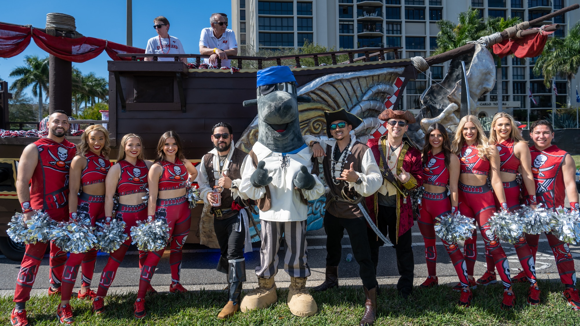 The event is the third largest parade in America and takes place as part of Tampa Bay’s annual Gasparilla Pirate Fest. MacDill contributes a float in celebration of the strong ties between the installation and local community. (U.S. Air Force photo by Senior Airman Zachary Foster)
