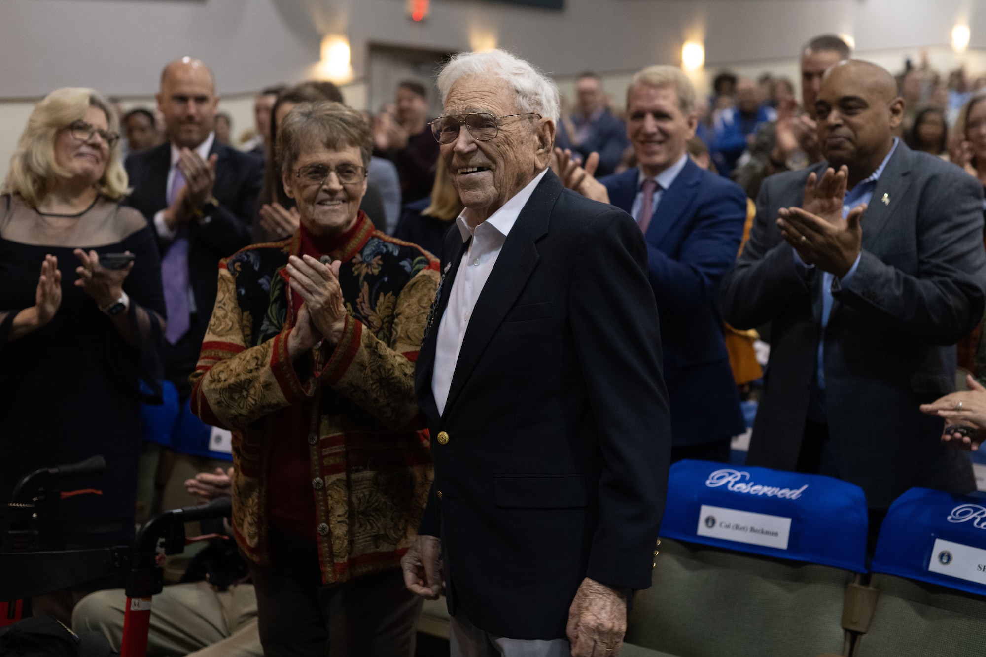Man receives applause.