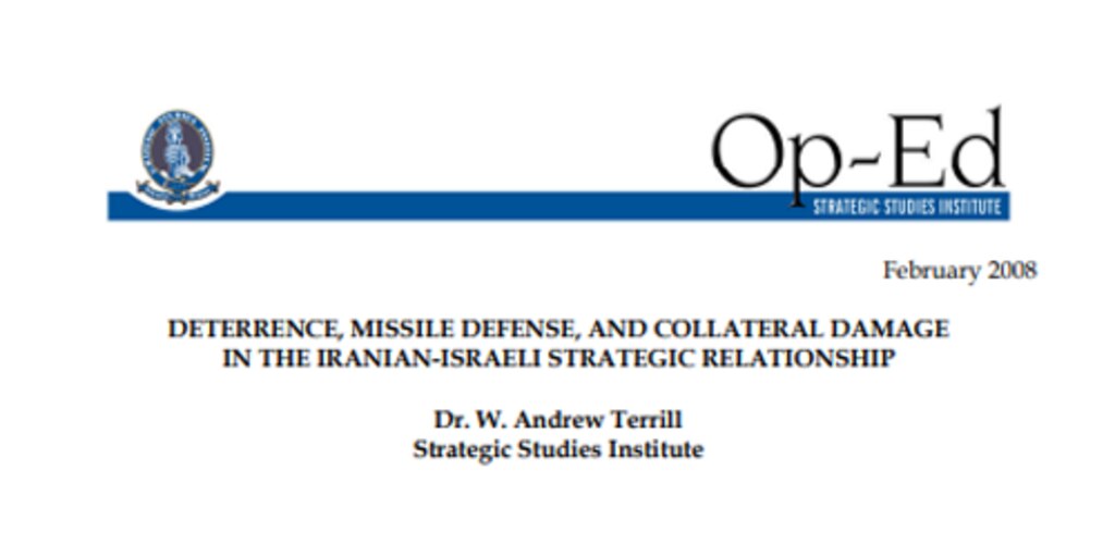 Cover for Deterrence, Missile Defense, and Collateral Damage in the Iranian-Israeli Strategic Relationship