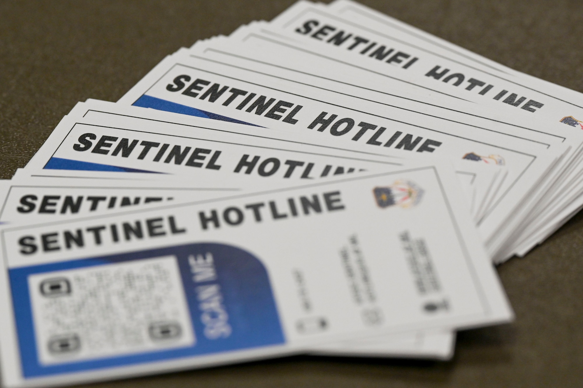 A stack of business cards