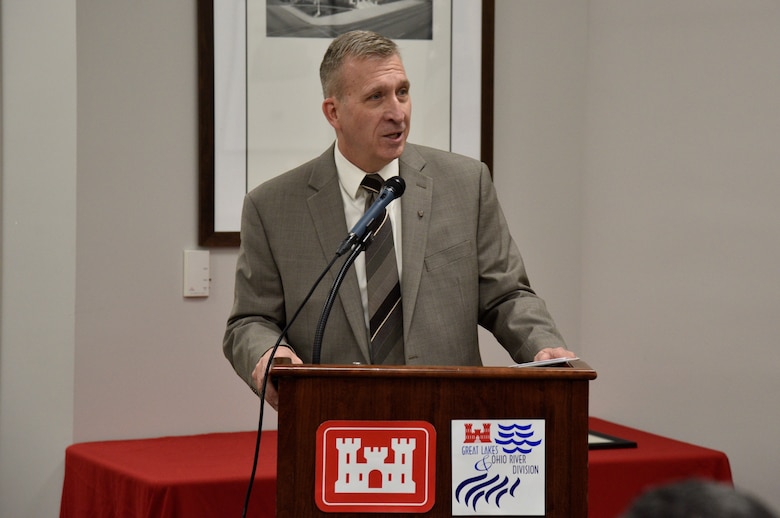 The U.S. Army Corps of Engineers, Great Lakes and Ohio River Division, inducted Regional Business Director Phil Johnson to the Senior Executive Service during a ceremony Jan. 30 at division headquarters in Cincinnati.