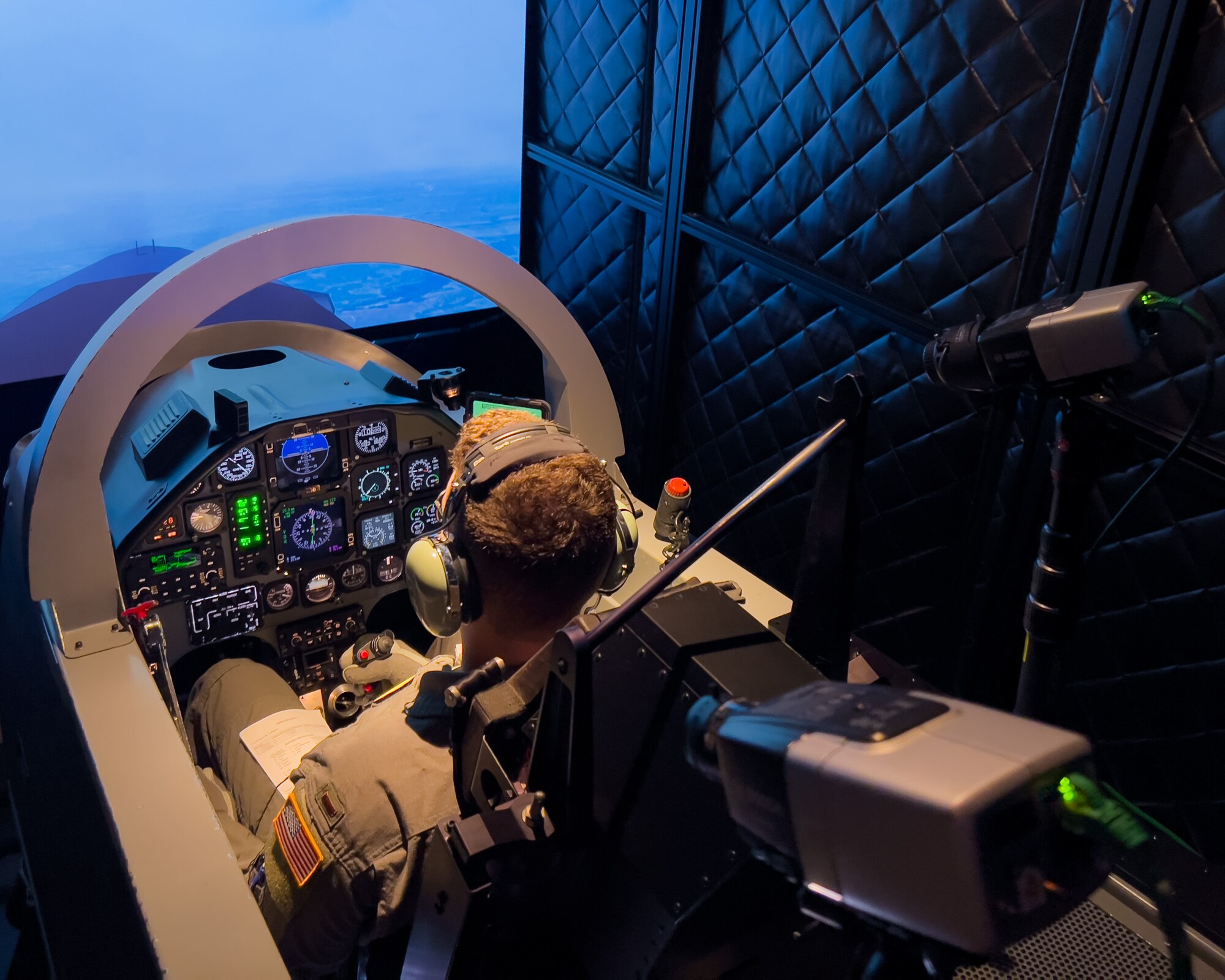 pilot in simulator