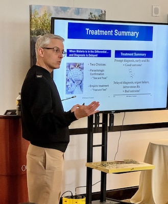 CAPT Todd Gleason talks about identifying signs and symptoms caused by viruses and other Tropical Medicine hazards.