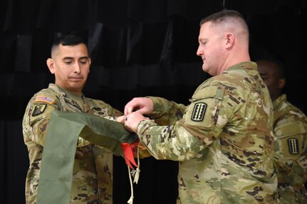 Approximately 70 Soldiers assigned to the Virginia National Guard’s 529th Combat Sustainment Support Battalion Headquarters, 329th Regional Support Group, begin federal active duty with a departure ceremony Jan. 28, 2024, in Virginia Beach. The troops will deploy to Poland and serve under the command of U.S. Army’s 3rd Division Sustainment Brigade to provide sustainment command and control and support to forward-stationed U.S. and allied forces in the region.