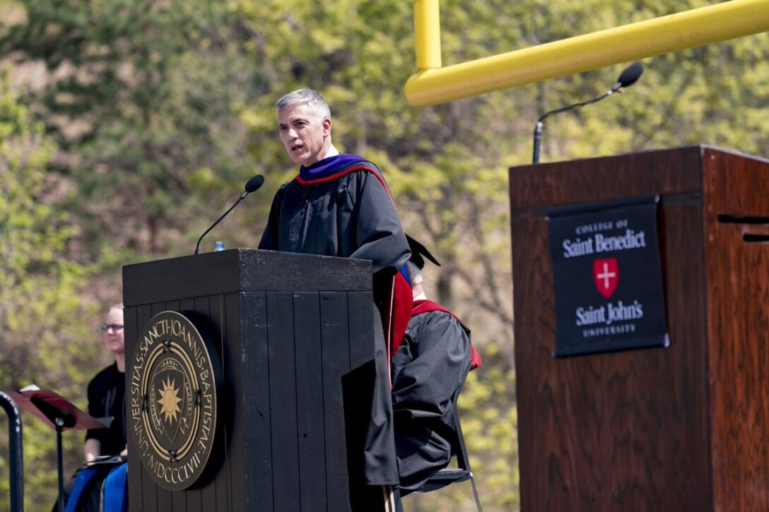 General Nakasone delivers a graduation address at his alma mater.